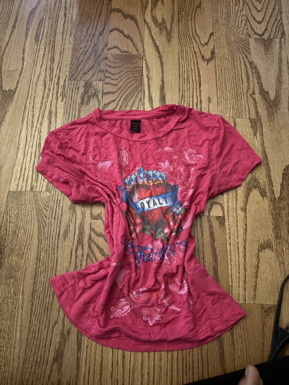 Pink Graphic 'Loyalty' Heart Tee